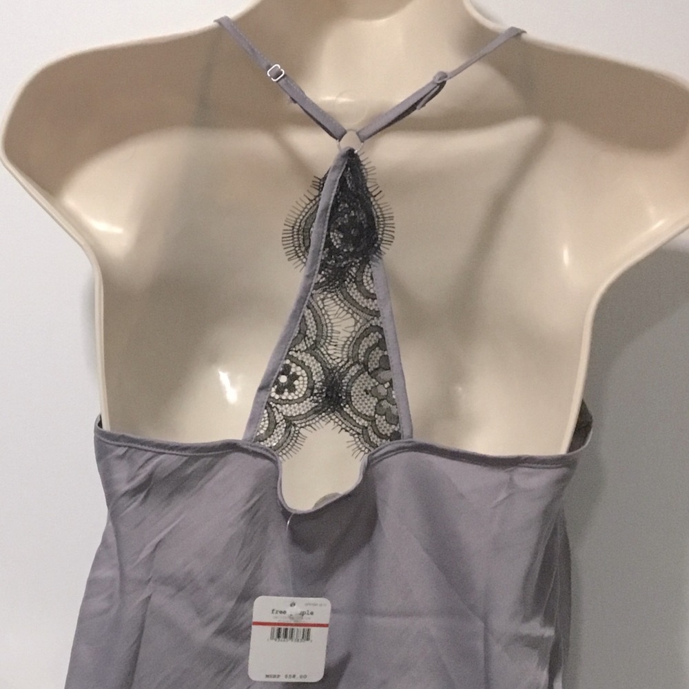 Free People Cami Silver Mauve Top XSmall NWT - Picture 8 of 14
